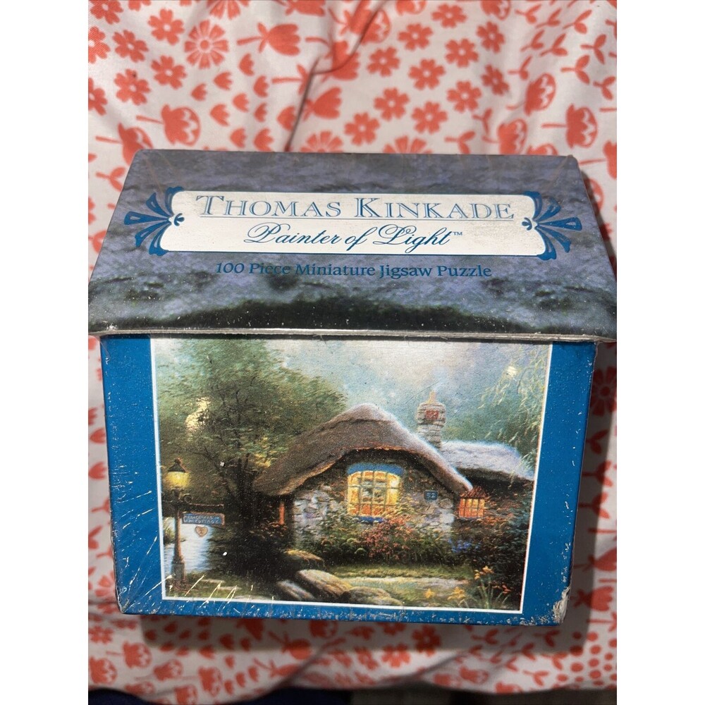 THOMAS KINKADE 100 PIECE MINIATURE PUZZLE - COLLECTOR'S COTTAGE #1 FROM 1999 NEW